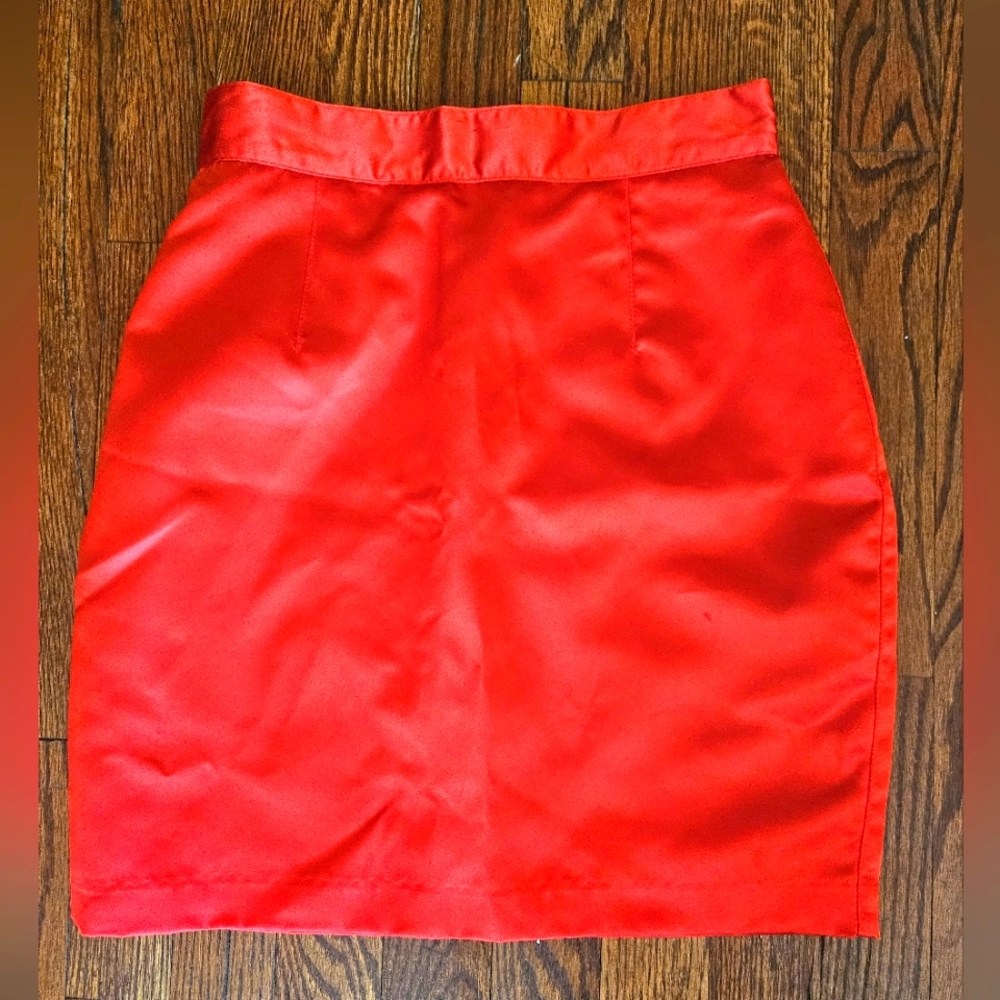 United Colors Of Benetton Satin Style Red Skirt